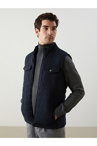 LC Waikiki Funnel Neck Quilted Men's Knit Vest