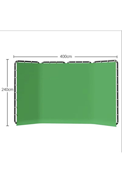 SH 2.4x4M Photography Backdrop Stand with 2.35x3.6M Screen Backdrop, 4 Color ...