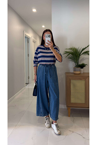 BİRCANÇİL CS Sedra Mavi Barrel Kesim Denim Pantolon