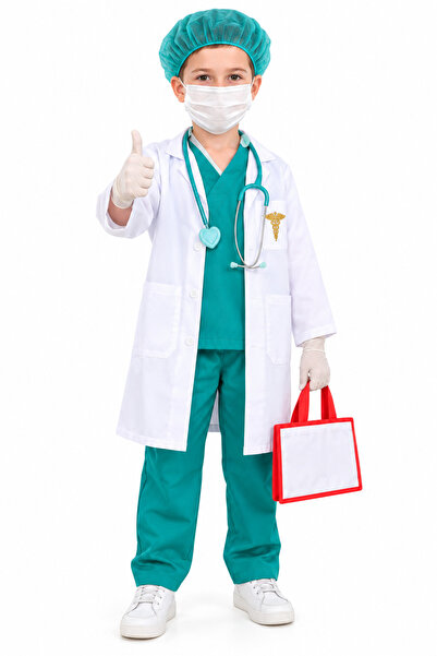 OULABİMİR Children's Surgeon Doctor Costume Full Set – Surgical Gown, Doctor'...
