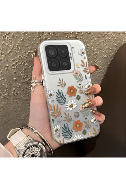 CHICASELUX متوافق مع Mi 15 5G، تصميم ريترو على شكل زهرة الأقحوان والقمر والأو...