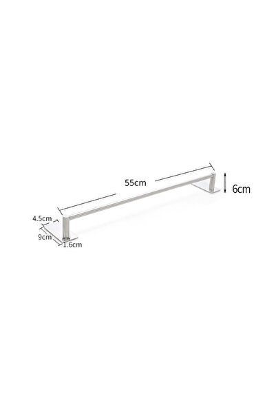 Noonedibs Bară Prosop Autocolant fără Găurire 55 cm, Inox 304 Negru Mat, pent...
