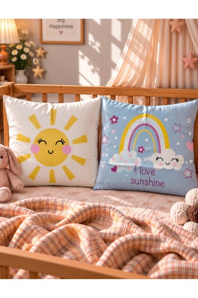 ZIY Collection مجموعة أغطية وسائد للأطفال بتصميم السماء، قابلة للاستخدام على ...
