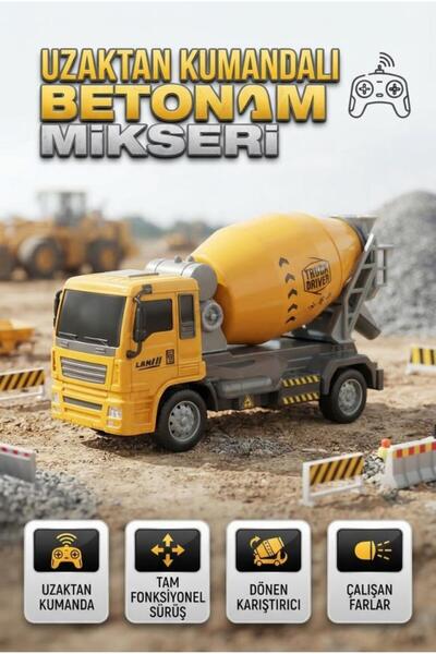 Tıfıl Toys Uzaktan Kumandalı 5 Fonksiyonlu Işıklı 1:50 Ölçekli Dönen Tamburlu...