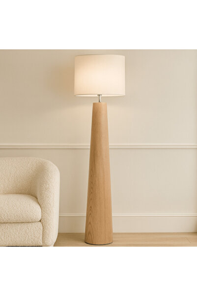 AlRugaib Furniture مصباح أرضي خشبي خفيف الوزن من باريس