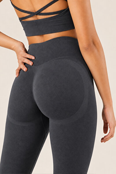 FOREVER MORE Joy Model Yüksek Bel Toparlayıcı Büzgü Detaylı Push Up Seamless ...