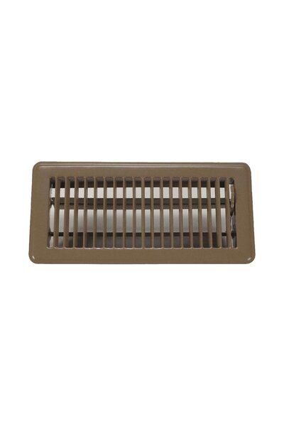 Noonedibs Grile de ventilatie pentru pardoseala, 6 x 10 cm, culoare maro, ote...