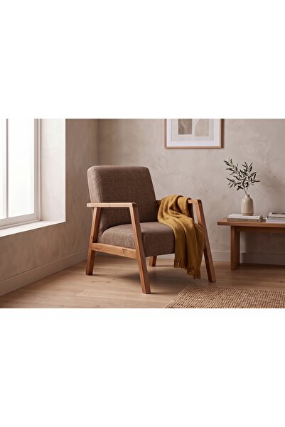 Vivense LUCCA BERJER NATURAL AHŞAP, KAHVERENGİ
