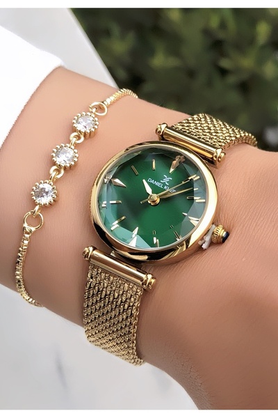 Daniel Klein New Season Green Dial Women's Wristwatch – |   Bracelet with Gif...