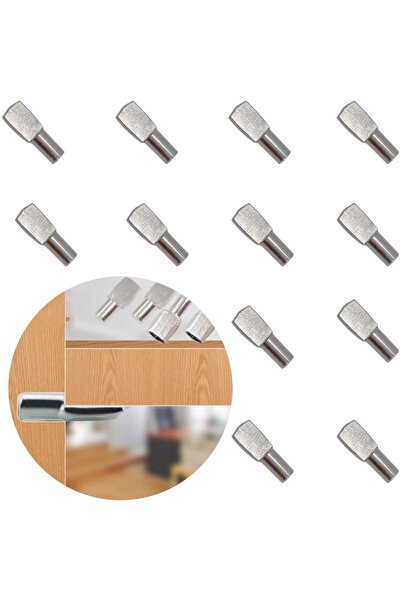 Noonedibs Suport Raft Metal Nicelat 5x19mm – Set 24 Buci, Cramponi Pentru Raf...