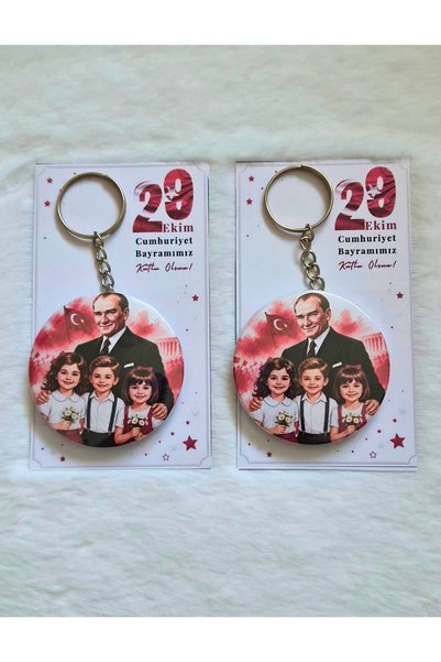 H&B Boutique 12 adet Atatürk portre açacak anahtarlık 29 Ekim Cumhuriyet bayr...