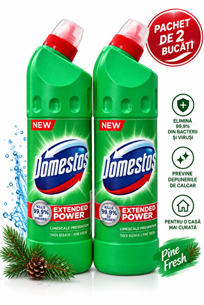 Domestos 2x 750 ml υγρό WC πράσινο