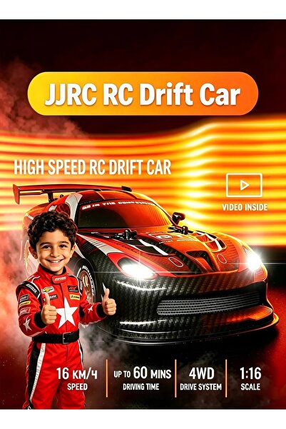 JJRC سيارة تحكم عن بعد RC درفت 1/16 عالية السرعة للكبار، سيارات سباق RC رباعي...