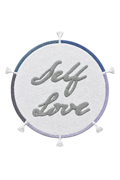 İrya Self Love Yuvarlak %100 Pamuk Banyo Paspası 100x100 Cm Multicolor