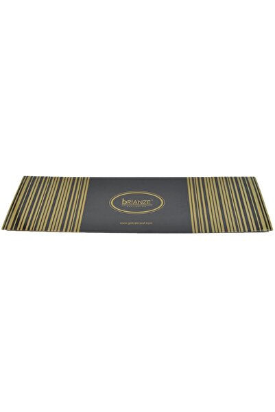 Brianze Set cravată și batistă cu model gri și negru de 8 cm