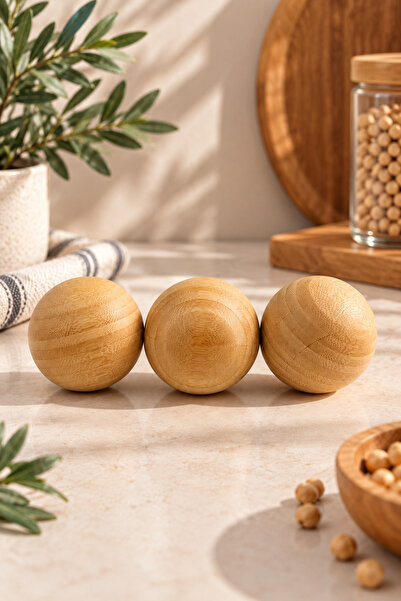 Fhilli 3-Piece Wooden Ball Cover 7.9cm