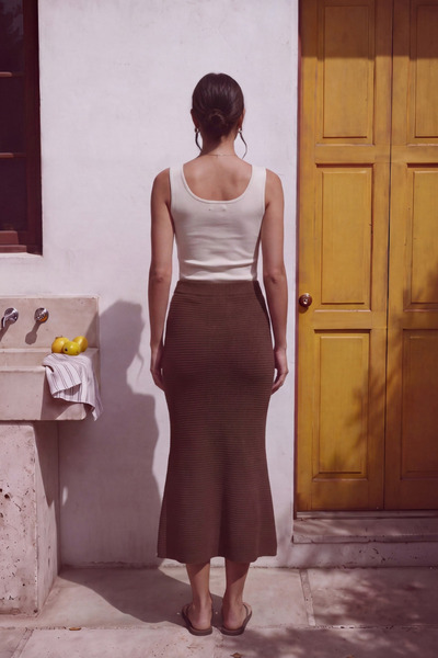 Ulino Fittili Soft Knitwear Bell Skirt