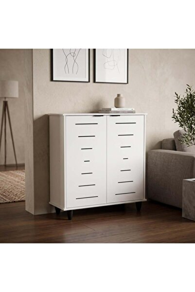 Kreslo Modern Wood Planer with 2 Doors - White Color