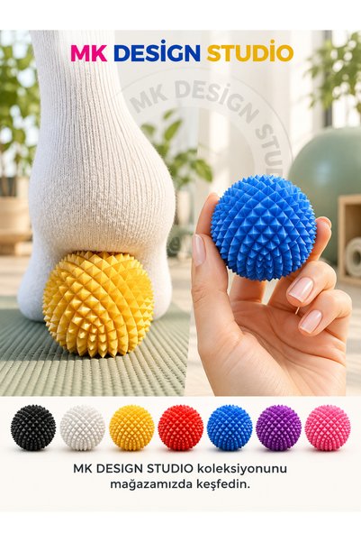 MK DESIGN STUDIO El ve Ayak Masaj Topu – 3D Baskı Dokulu Rahatlama Topu