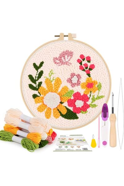 Pllieay Punch Needle Embroidery Starter Kits include Instructions, Punch Need...