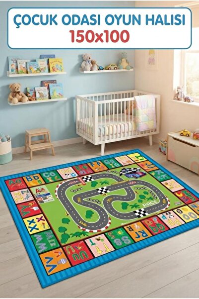 Tıfıl Toys Eğitici Çocuk Odalarına Uygun Yüzeyi Silinebilir 150 x 100 CM Alfa...