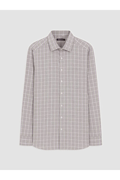 LC Waikiki I Standard Checkered Embroidered Gabardine Men's Shirt from Freeze...