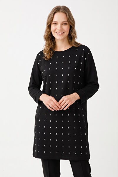 YXL COLLECTION Tunica Mother Skuba cu mânecă lungă, cu gât rotund, cu umeri g...
