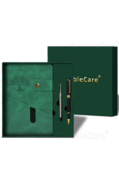 DoubleCare A5 Notebook Lined Journal with Divider, 300-Page Hardcover Leather...