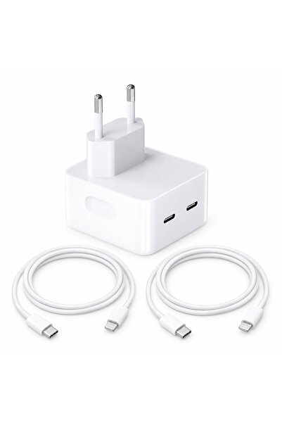 OEM set incarcator dual 50w, compatibil Apple, cu doua porturi usb-c + usb-c,...