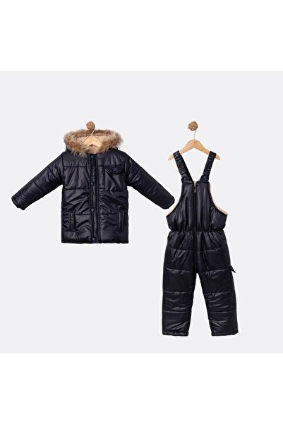 coppa kids Bebek Çocuk Kışlık Kayak Takım ,Mont ve Bahçıvan Tulum Takım Kürkl...
