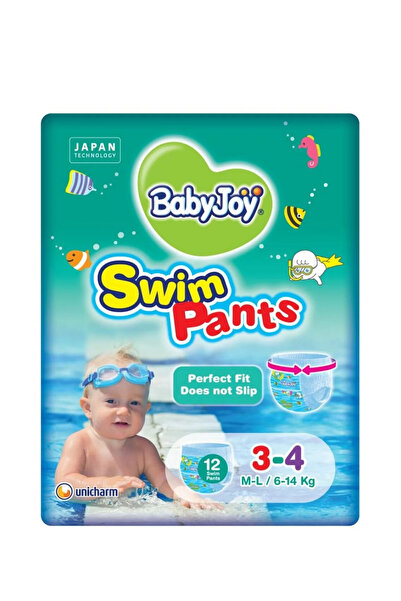 Baby Joy - Swim Diapers - Size 3-4 - Medium-Large - 6-14 kg - Value Pack - 12...