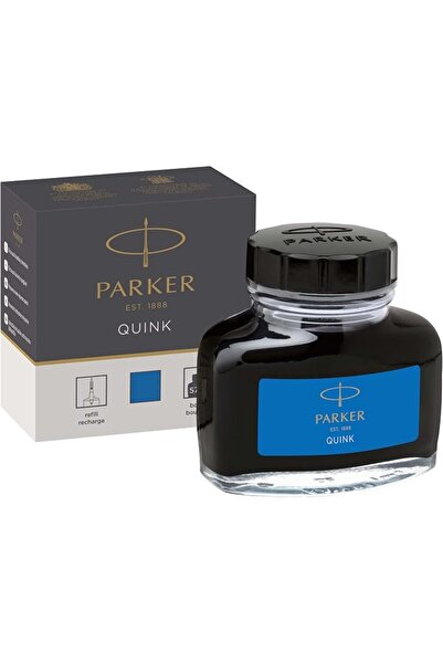 Parker قلم حبر سائل معبأ في زجاجة كوينك، 57 مل، في علبة - أزرق