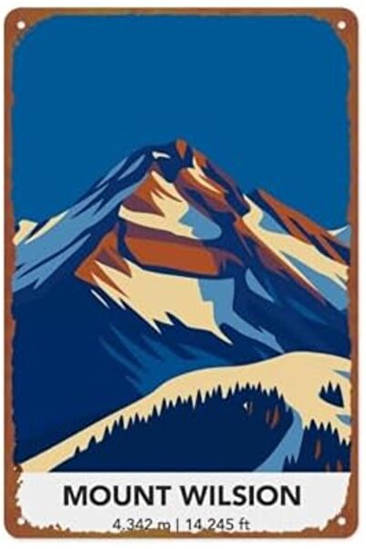 Generic Mount Wilson: Modern Landscape Poster Metal Tin Sign Suitable For Off...