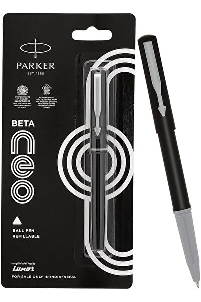 Parker بيتا نيو سي تي |   قلم حبر جاف |   لون الجسم - أسود |   لون الحبر - أزرق