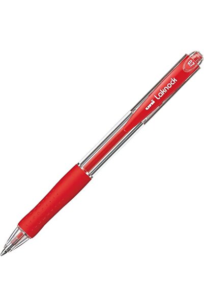 GENERAL Uni-Ball Laknock Retractable Ballpoint Pen, 0.7 mm Nib Size, Red