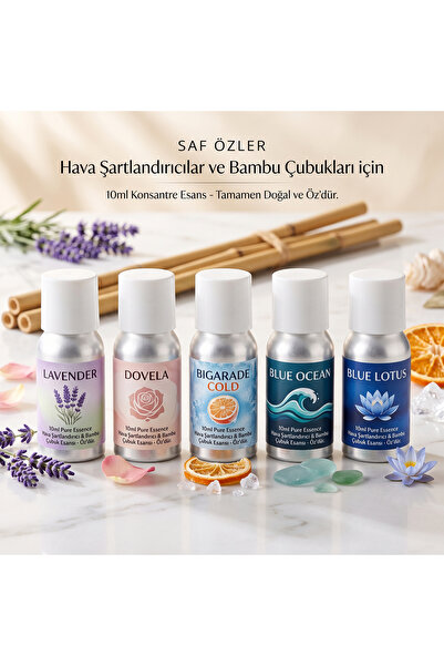 5'li Set Aromatik Yağ ve Esans Paketi (5x10 ml) – Ferah ve Sakinleştirici Seri
