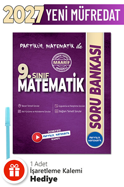 Partikül Matematik 9. Sınıf Matematik Soru Bankası + Hediyeli
