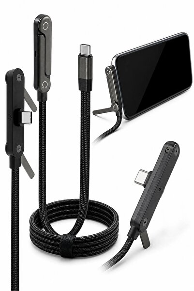Buffer ® 240W Hızlı Şarj Destekli Katlanabilir Telefon Standlı Örgülü Type-C ...