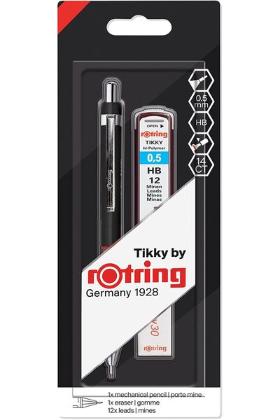 Rotring مجموعة أقلام رصاص ميكانيكية ملونة من تيكي |   0.5 ملم |   مع 12 قلم ر...