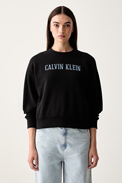 Calvin Klein Women's Comfortable Fit Round Neck Logo Printed Off Shoulder Cot...