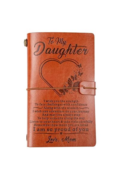 TERRIFI To My Daughter Leather Journal, Daughter Gift from Mom - I'm Proud of...