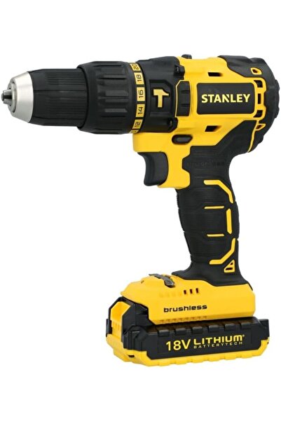 STANLEY SINCE 1913 مثقاب مطرقة لاسلكي ستانلي 18 فولت بدون مفتاح 13 مم بتقنية ...