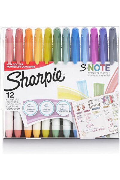 Sharpie Yayınları أقلام تحديد إبداعية من شاربي إس-نوت، ألوان متنوعة، رأس إزمي...