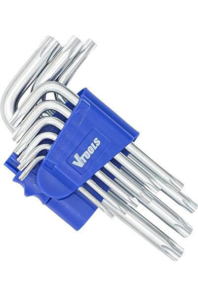 VTOOLS 9 Piece Chrome Vanadium Torx Key Wrench Set(1.5-10mm), Portable Hex Ke...