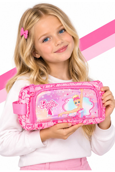Barbie YENİ SEZON LİSANSLI KALEMLİK ÇİF BÖLMELİ