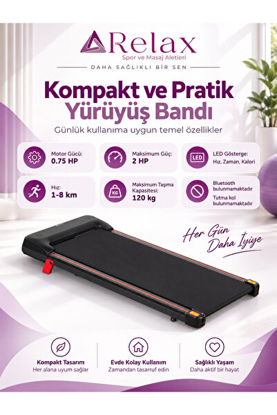 Relax Kompakt Pratik Yürüme ve Koşu Bandı RL-880
