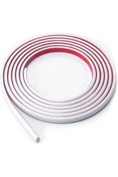 GENERAL White Self-Adhesive PVC Tile Edging Strip Flexible Backsplash Floor E...