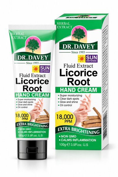 Generic Brand DR. DAVEY Licorice Root Hand Cream 100g, Moisturizing & Brighte...