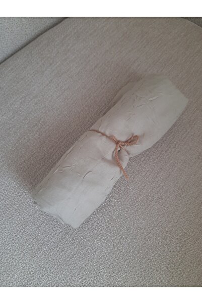 Krem renk bambu kraş şal