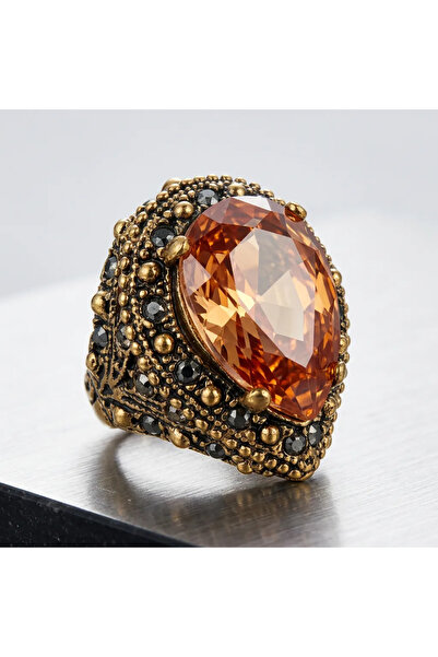 Dorvina Bronze Women's Ring Authentic Copper Jewelry Puppy Mouth Drop Zircon ...
